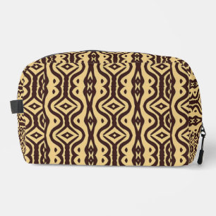 Brown tribal pattern dopp kit