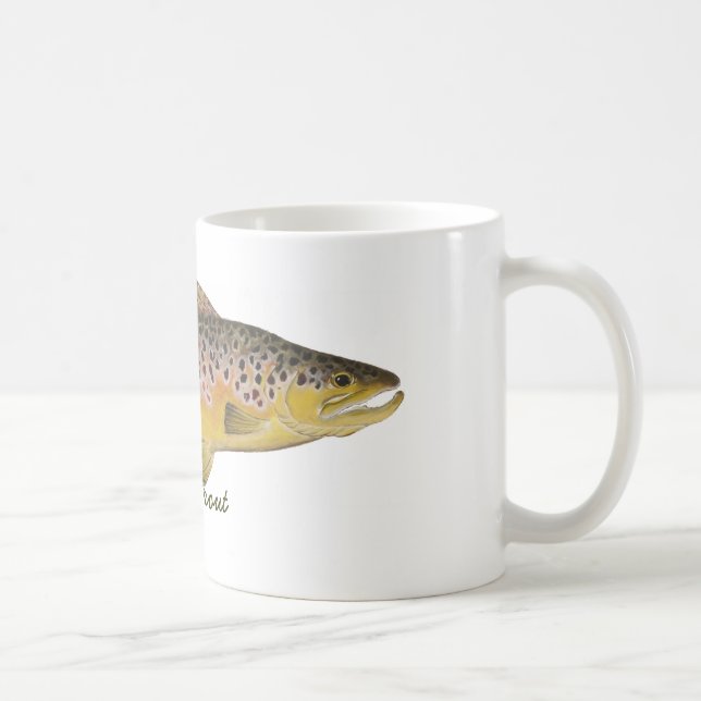 BROWN TROUT, Brown Trout Coffee Mug (Right)