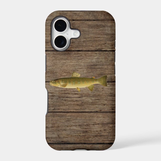 Brown Trout Dark Wood Phone Cases (Back)
