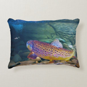 BROWN TROUT DECORATIVE CUSHION