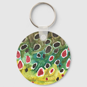 Brown Trout Fish Key Ring