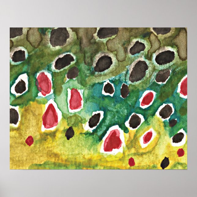 Brown Trout Fish Poster (Front)