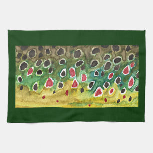 Brown Trout Fish Tea Towel