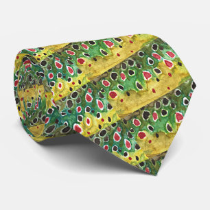 Brown Trout Fish Tie