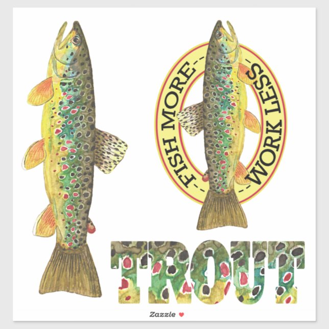Brown Trout Fishing Angler's (Sheet)
