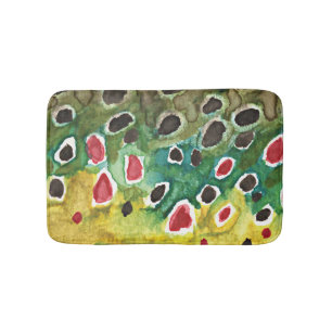 Brown Trout Fishing Bath Mat