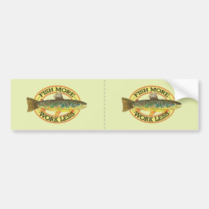 Brown Trout Fishing Bumper Sticker