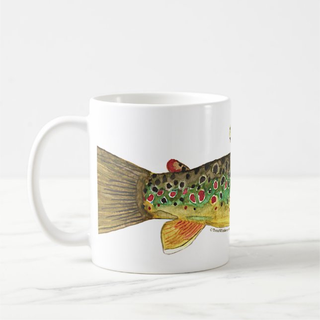 Brown Trout Fishing Coffee Mug (Left)