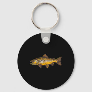 Brown Trout Fishing Fly Fishing Outdoors And Natur Key Ring