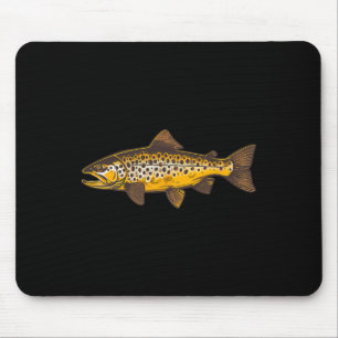 Brown Trout Fishing Fly Fishing Outdoors And Natur Mouse Mat