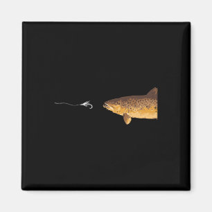 Brown Trout Fishing Hook Fisherman Angler Men Wome Magnet