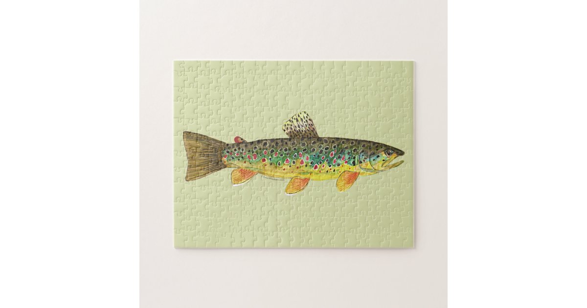 Brown Trout Fishing Jigsaw Puzzle Zazzle