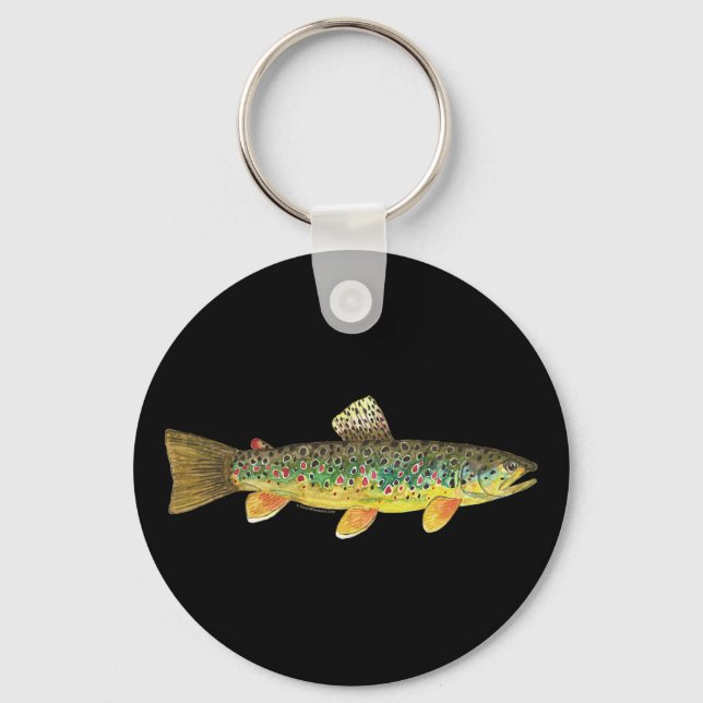 Brown Trout Fishing Key Ring (Front)