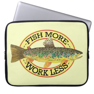 Brown Trout Fishing Laptop Sleeve
