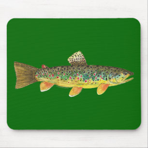Brown Trout Fishing Mouse Mat