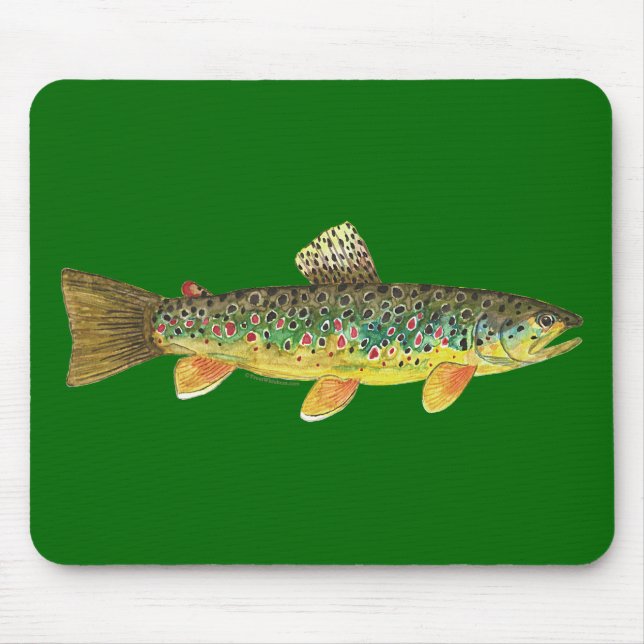 Brown Trout Fishing Mouse Mat (Front)