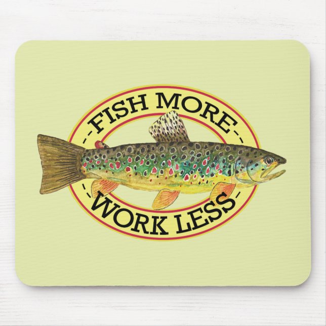 Brown Trout Fishing Mouse Mat (Front)