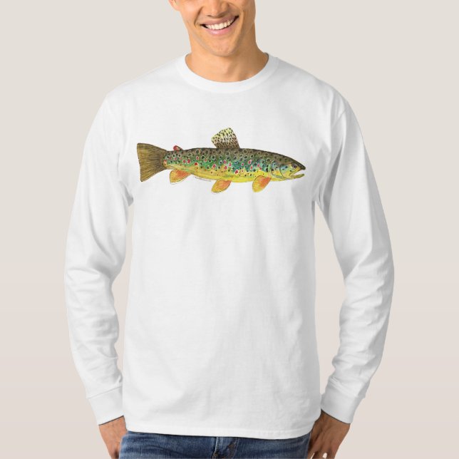 Brown Trout Fishing T-Shirt (Front)