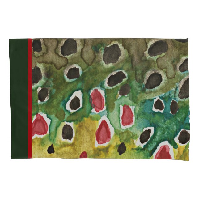 Brown Trout Fly Fishing, Decorating Pillowcase (Front)