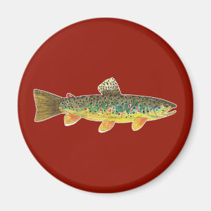 Brown Trout Fly Fishing Fisherman Angler Magnet
