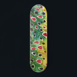 Brown Trout Fly Fishing Sport Fisherman Skateboard<br><div class="desc">The beautiful colours and pattern of the skin of the Brown Trout, salmo trutta. For any fisherman or ichthyologist familiar with this gorgeous wild fish, there is no need for a shape or outline to identify it. This trout art is from an original watercolor painting by Mr. Trout Whiskers. Great...</div>