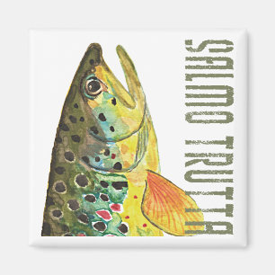 Brown Trout Ichthyology, Fishing, Fly Fishing Magnet