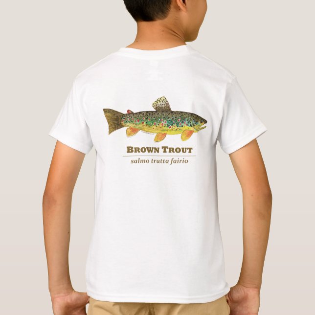 Brown Trout Latin Ichthyology T-Shirt (Back)