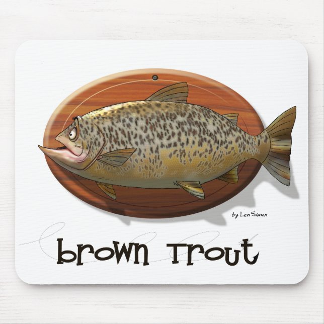 Brown Trout Mouse Mat (Front)