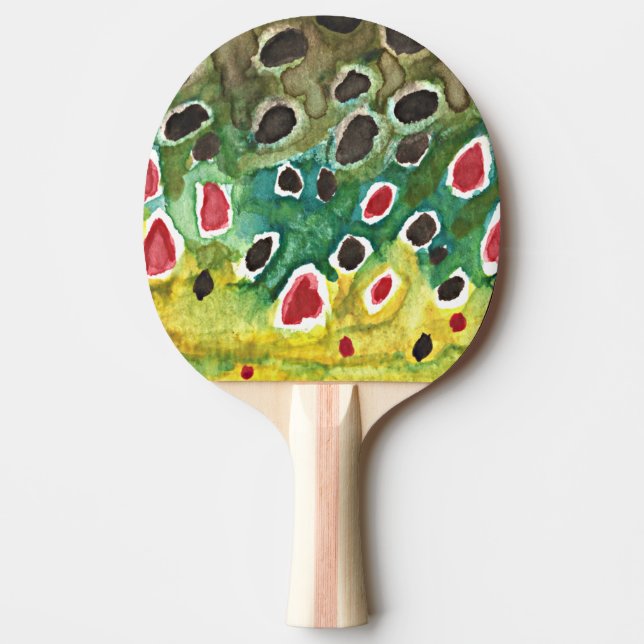 Brown Trout Ping Pong Paddle (Front)