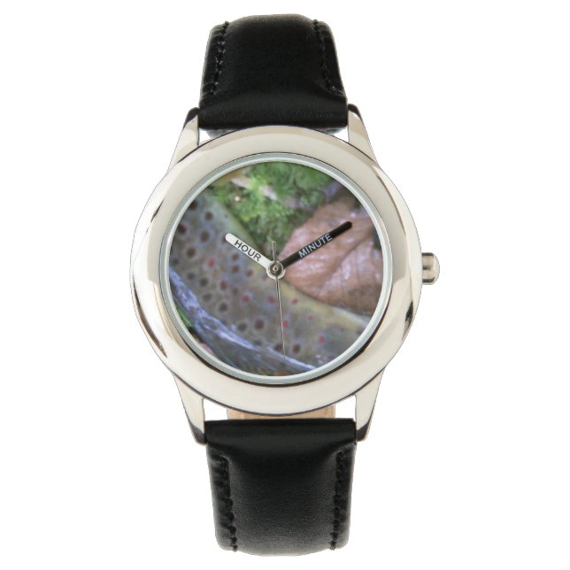 Brown trout skin,  fly fishing watch (Front)
