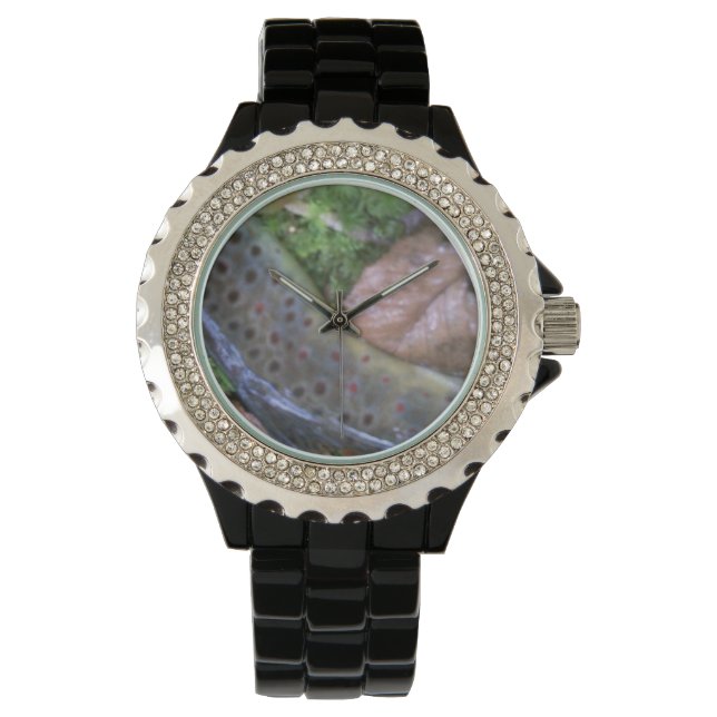 Brown trout skin,  fly fishing watch (Front)