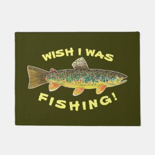 Brown Trout "Wish I Was Fishing" Doormat