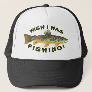 Brown Trout "Wish I Was Fishing" Trucker Hat
