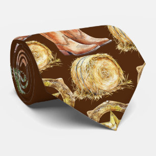 Brown Tumbleweed Boots Rustic Countrym Neck Tie