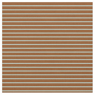 Brown & Turquoise Coloured Striped Pattern Fabric
