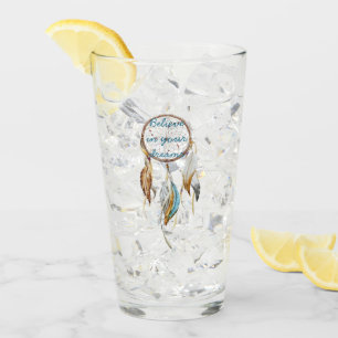 Brown Turquoise Dream Catcher Glass