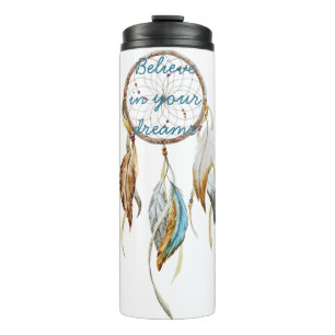 Brown Turquoise Dream Catcher Thermal Tumbler