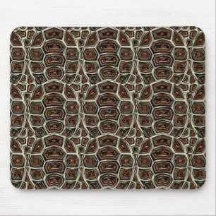 Brown Turtle Shell Pattern Mouse Mat