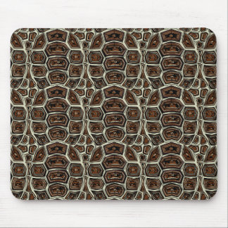 Brown Turtle Shell Pattern Mouse Mat