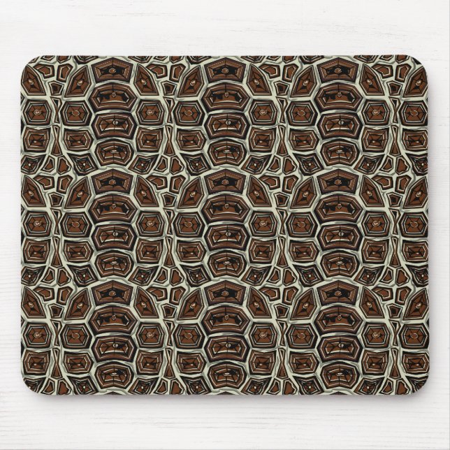 Brown Turtle Shell Pattern Mouse Mat (Front)