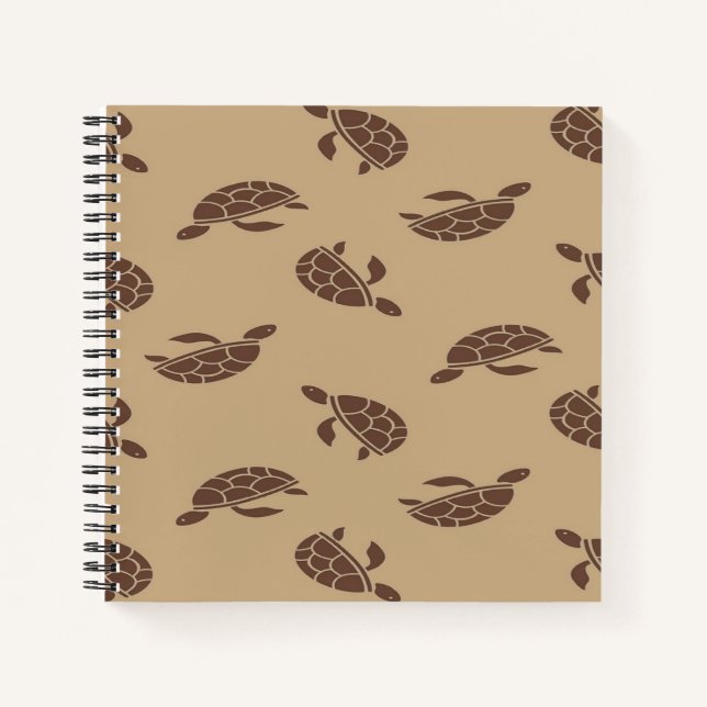 Brown turtle silhouette notebook (Front)