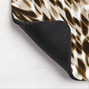 Brown twisting holes in motion, dark and beige mouse mat