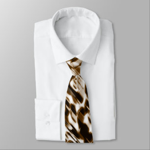 Brown twisting holes in motion, dark and whitish tie