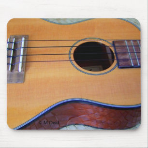 Brown Ukulele Mouse Mat