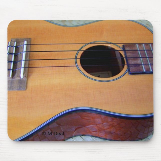 Brown Ukulele Mouse Mat (Front)
