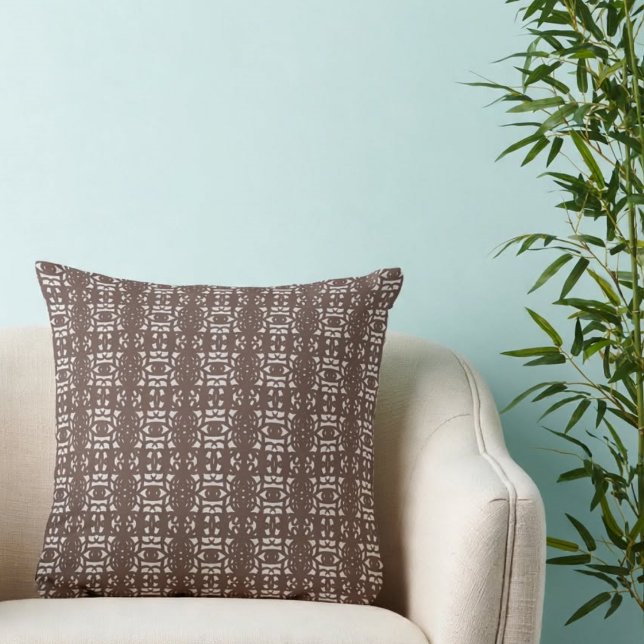 Brown Unique Abstract Pattern Cushion (Creator Uploaded)