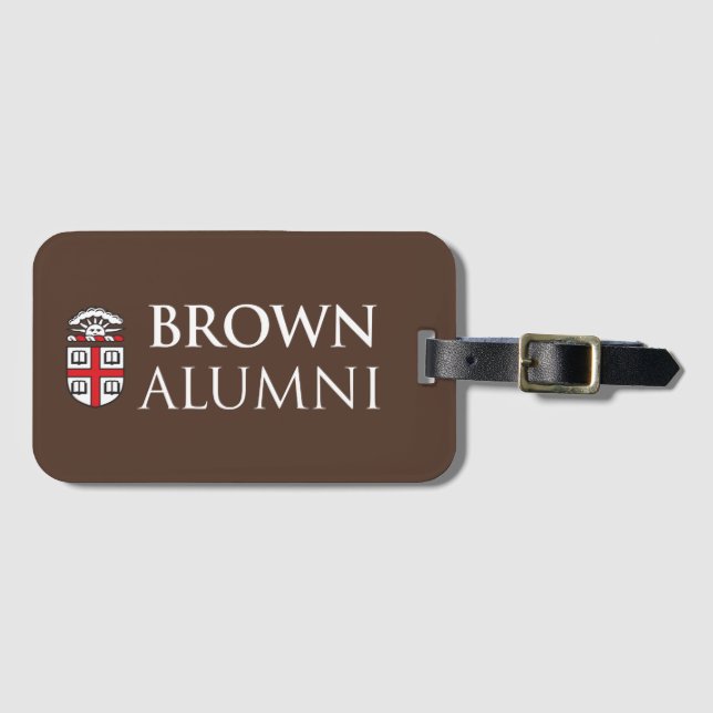 Brown University Alumni Luggage Tag (Front Horizontal)