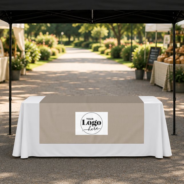 Brown Vendor Booth Display Logo Tablecloth Runner (Creator Uploaded)