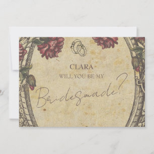 Brown Vintage Classic Wedding Invitatio Bridesmade Invitation