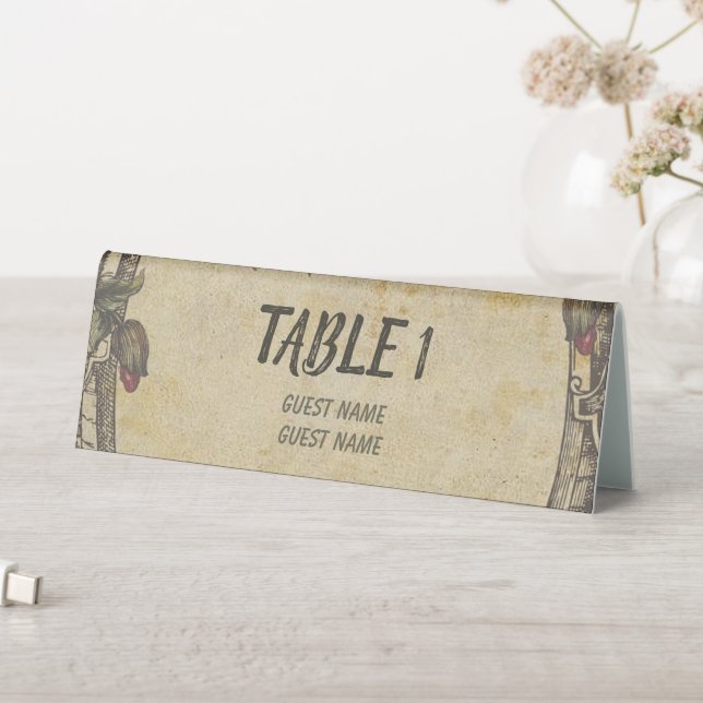 Brown Vintage Classic Wedding Seating Charts (In SItu (Table))